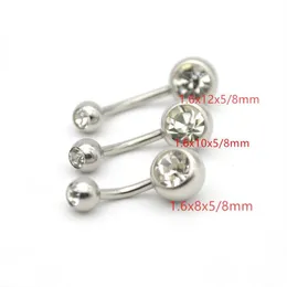 مزدوج CZ GEM BELLY BELTY RINGS NAVEL BAR