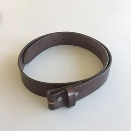 Belts Classic Dark Coffee Color äkta läderbälte solida riktiga skruvar på Gurtel Belt1-014BW