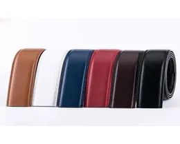 Belts Men39s Automatic Leather Belt 35cm Without Buckle Available In Blue Red Brown White Or Black 110130cm LongBelts7821912