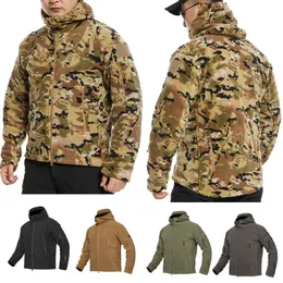 Giacca in pile polare con cappuccio da cappotto da caccia di abbigliamento da combattimento tattico da combattimento tattico da combattimento camoflage no05-236