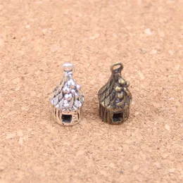 52pcs Antique Silver Labled Platend House Cabin Charms Подвеска DIY Ожерелье для браслета.