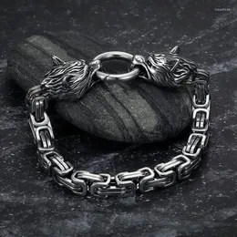 Bracelets de charme Menas e dominantes lobo Viking Link Bracelet