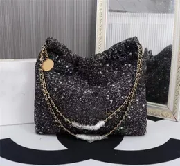 22bag Luxury Designer Bags Woolen Drawstring Dag Women Handbag Classic Shoulder Bag Handbag Holiday Women Brand Fashion Stitching Diamond Pattern Wallet 39CM