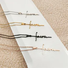 10 PC Lot Faith Necklace Stainless Steel Fashion Necklace Netclace Inspirational Imboun