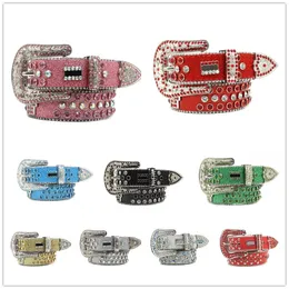 Cintura di design Cinture bb Cintura da uomo e cintura da donna di lusso in pelle decorata con cintura a catena di diamanti colorati 3,8 cm
