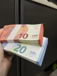 Beste 3A-Party-Lieferungen gefälschte Banknote 10 20 50 100 200 500 Euro Realistische Spielzeug-Bar-Requisiten Währung Film Faux-Billets Kopieren Sie Geld tatsächliche 1: 2 Größe