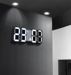 LED Large Digital Tabell 3D Snooze Wake Up Alarm Desktop Electronic Watch usbaaa Powered Wall Clock Decoration LJ2012042158686