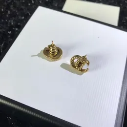 Uomo piccolo ragazzo antico vecchio designer di lusso oro di lusso da donna lettere gollo g stallone 18k oro oro girls logo orecchini orecchini per feste di matrimonio regalo di compleanno di gioielli