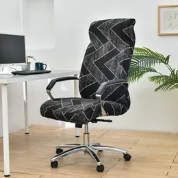 Elastic Computer Office Chair Cover Floral Printed Antidirty Rotating Stretch Gaming Desk Seat Slipcover for Armchair 231222