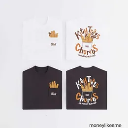 패션 의류 남성 디자이너 티 Tshirts 키스 키스 딥 프리드 반죽 스틱 스타일 키스 로고 코튼 반 소매 둥근 목 트 셔츠 순수 면화 Tshirts 록 힙합 t