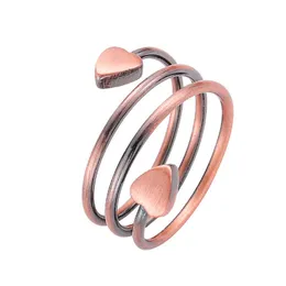 Nowy luksusowy luksusowy pierścień z czerwoną miedzianką pierścień magnetyczny