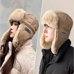 Berets Women and Men Russian Plush Ushanka Earflap Hat Pilot Bomber Winter Warm Warm Crice Cycling Ear Protects Capper Capper Capper