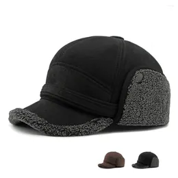 Boinas chapéu de flapa de inverno para homens bonés de beisebol camurça 56-60cm