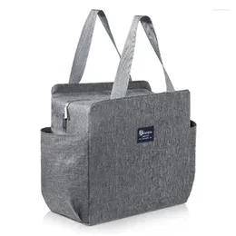 Dink Stum Isolation Lunch Bag con tasche a doppia laterale Tote Thermal Women Uomini adulti di grande capacità per l'ufficio scolastico di lavoro