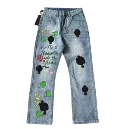 Jeans viola Designer Moda Uomo e donna Pantaloni con cuore viola cromato Cross Casual Street Ladies Tempo libero Temperamento Moda pendolare