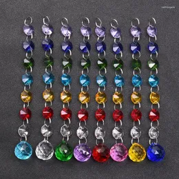 Ljuskrona Crystal 20mm Suncatcher Ball Octagon Beads Chain Glass Hanging Prismhänge For Wedding Home Christmas Tree Decoration