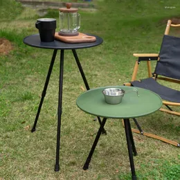 Camp Furniture Outdoor Folding Small Round Table Camping Portable Lifting Simple Picnic Garden Coffee