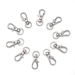 100pcs Alloy Swivel Lanyard Snap Hook Lobster Claw Clasps Jewelry Making Bag Keychain DIY Accessories1892