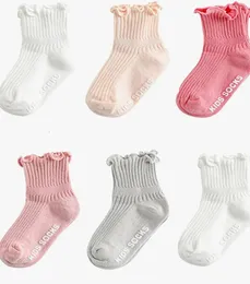 Anti-Rutsch-Socken für Kleinkinder, Baby, kleine Mädchen, Rüschen, Rüschen, 6 Paar 231225