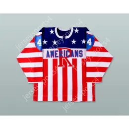 Хоккейная майка BRIAN CAMPBELL 44 ROCHESTER AMERICANS на заказ, НОВАЯ прошитая верхняя часть S-M-L-XL-XXL-3XL-4XL-5XL-6XL