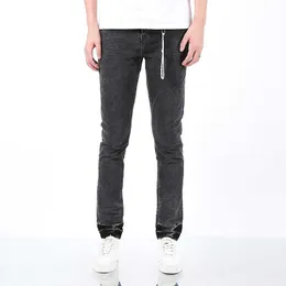 Designer Purple Brand Style Smoky Gray Washed with Wax Coating Slp Elastic Slim Fit Jeans for Men