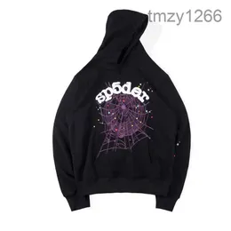 Berömd Branddesigner Hoodiemen Hoodie Designer Högkvalitativ 55555 Sweatshirt Bubble Print SP5DER MENS KVINNA Tyg Spider Web Pullover 77x3