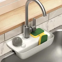 Cucina per lavello di deposito cucina drenante cuscinetto in silicone organizzatore a stratico cestino spugna vaso di asciugatura