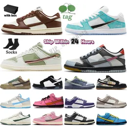 New panda men women low casual shoes Triple Pink Bubbles Buttercup April Skateboards Cacao Wow Grey Fog Bear Jarritos GAI sneakers trainers With box