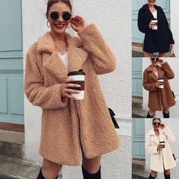 Giacche Feece Feece Feece Spece Cardigan 2019 Female Autumn Winter Coat Women Over -Coat Plush Mujer Chaqueta Mujer