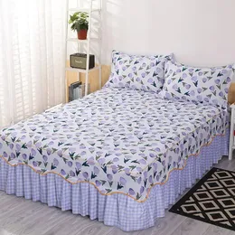 3st Bed Sheet spets kjol ELASTIC FITTED DUBBELSPRODA MED KULDFALLER MADRESS COVER Sängkläder Setthylsa 231225