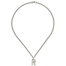 21ss Raf Simons 3D R letter pendant non fading Necklace Street hip hop punk accessories holiday gift2682