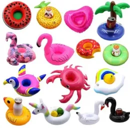 Decoração de festa Flutuante Cup Holder Swim Ring Water Toys Boats Boats Pool de bebês Piscina inflável Dicidores Bar Beach Coaste2649