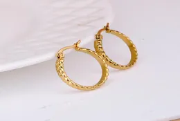 Brincos de argola cor dourada aço inoxidável pequeno brinco para mulheres joias de orelha acessórios de moda femininos e02007853060