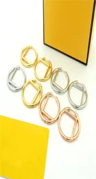 Модные серьги-кольца из 14-каратного золота Роскошные женские серьги Дизайнерские шпильки с буквами Ретро-кольцо Подвеска Простые обручальные серьги в стиле хип-хоп Ear8977437