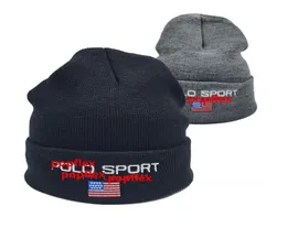 P SPORT bonnet chapeau sort drapeau américain mode classique brodé tricot à revers vêtements d'hiver 5714028