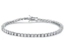 Quality 4A Entire 3mm4mm CZ Tennis Bracelet In Real Solid 925 Sterling Silver Classial Jewelry 2pcsLot6176218