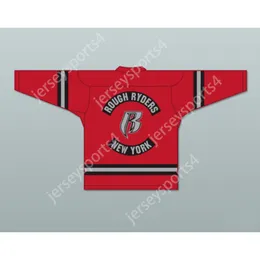 Anpassade New York Rough Ryders Red Hockey Jersey New Top Stitched S-M-L-XL-XXL-3XL-4XL-5XL-6XL