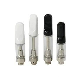 On Sale 0.5ml 1.0ml TH205 Ceramic Carts Empty Glass Tank Atomizer 510 Thread Cartridge Ceramic Coil Screw On Tip Smoking Carts Atomizer for Thick Oil fit Preheat Battery