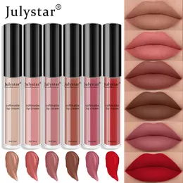 Julmakeup faller inte färg Non-Stick Cup Matte Matte Lip Glaze Lips Cheek Dual-Use Lipstick Lip Gloss