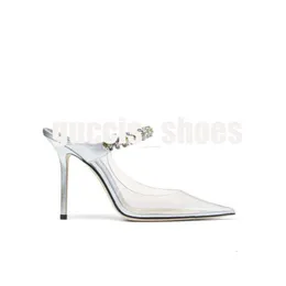 Marque de luxe Femmes Chaussure Robe Sandales Pompes Bing Pantoufle Talon Haut Bretelles En Cristal Talons Aiguilles Sexy Bout Pointu Parti Chaussures De Mariage n1