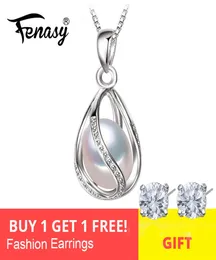 Yutong Fenasy Natural Freshwater Pearl Peandant Cage Necklace Fashion 925 Sterling Silver Boho Statement Jewelry7817041