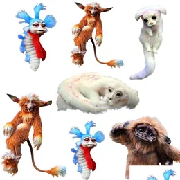 Dekorativa objekt Figurer Rolig Present Plush Doll Worm från Labyrinth Falkor The Neverending Story Fuchur Handmade Baby Ludo L Dhclo