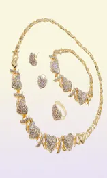 Yulaili ny design xoxo halsband smycken set kramar och kyssar jag älskar dig bröllop fest mode popstil guldpläterade smycken set5768050