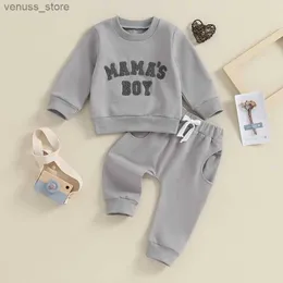 Clothing Sets 2023-09-20 Lioraitiin 0-3Y Newborn Toddler Baby Boy Fall Winter Outfits Letter Crewneck Sweatshirt Casual Pants Set 2Pcs Clothes