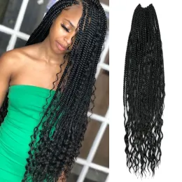 Boho Goddess Box Braids Pre Looped Curly Ends Crochet Passion