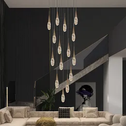 Diamond Crystal Chandelier Gold Interior Designer Living Room Lamp Villa Restaurant Attic Attic Lamp