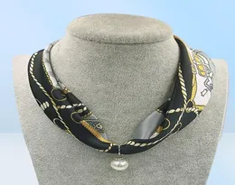 Han Jing Multi Color Multi Jewelry Detting Netclace Ridant Women Bohemia neckerchief fulard femme accessories1167625