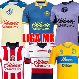 23 24 Liga MX Club America America 축구 유니폼 2023 2024 Tigres Chivas de Guadalajara Tigres Kit Camisas de Futebol Football Shirts