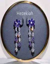 Hezekiah 925 Tremella Nadel Blume Ohrringe Quasten Eardrop Temperament Dame Dance Party Highend Qualität Luxus Mode Ohrringe4232056