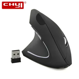 Rests Chyi Rechargeable Wireless Mouse Office Ergonomic Design Vertical Mause 1600dpi Left Hand Gamer Pc Mice with Aluminum Mousepad